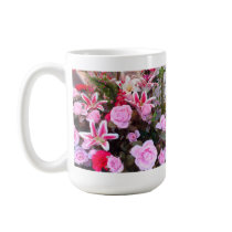 Pink Flowers and Roses: Mug