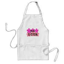 Pink Flowers Big Sister T-shirts and Gifts Aprons