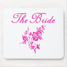 Pink Flowers Bride Products Mouse Mat