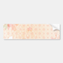 Pink Flowers Bumper Sticker