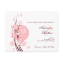Pink Flowers Butterfly Save the Date Announcement postcards