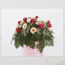 pink flowers custom flyer