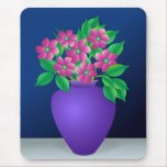 Pink Flowers in a Vase Mouse Pad