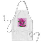 Pink flowers in acrylic apron