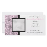 Pink Flowers New Baby Announcement Photo Cards photo cards