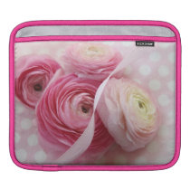 pink flowers on polka dots iPad sleeve ipad sleeves