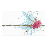 Pink flowers Profile Card business cards