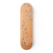 Pink Flowers Skateboard