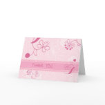 Pink Flowers Thank You Flower Girl Card