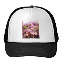 Pink flowers trucker hat