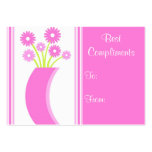 Pink flowers vase - Card business cards