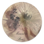 Pink Flowers Wedding Invitation Seals Sticker