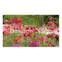 Pink Flowery Business Card
