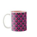 Pink Fluer de Lis Cup Coffee Mugs