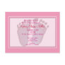 Pink Footprint Baby Shower Invitation