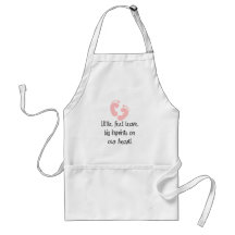 Pink Footprints Little Feet Big Imprints Aprons