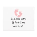 Pink Footprints Little Feet Big Imprints postcards