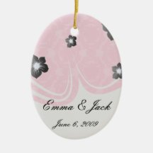 pink formal damask pattern ornaments