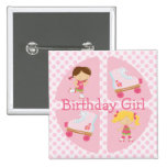 Pink Four Square Rollerskating Birthday