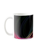 Pink Fractal Art Twirl Textured Coffee Mugs