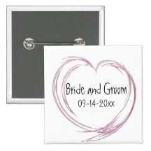 Pink Fractal Heart Wedding