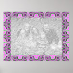 pink fractal photo frame print