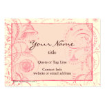 Pink French Toile Flourishes Custom Business Card