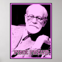 Pink Freud Funny Poster Sign Print