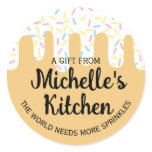 pink frosting sprinkles bakery sticker
