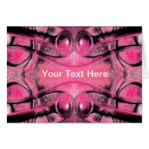 Pink Futuristic Greeting Card