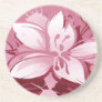 Pink Garden Floral Drink Coaster