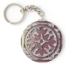 Pink Geometric Keychain