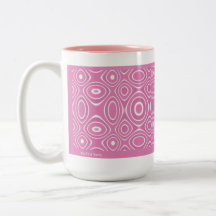 Pink  Geometric Mug in Bubble Bath Pattern