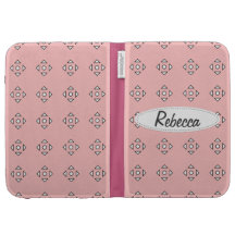 Pink Geometric Pattern Kindle Case