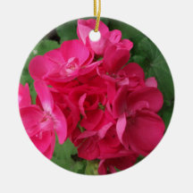Pink Geraniums Ornaments