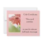 Pink Gerbena Gift Certificate Announcement