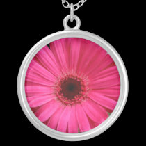Pink Gerber Daisy Necklace