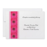 Pink Gerber Daisy Reception Wedding Invitation