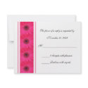 Pink Gerber Daisy RSVP Wedding Invitation