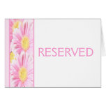 Pink Gerbera Daisies on White Reserved Card