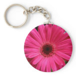 Pink Gerbera Daisy Keychain