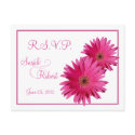 Pink Gerbera Daisy RSVP Postcard