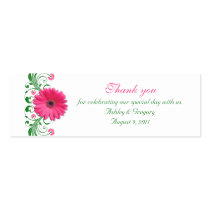 Pink Gerbera Daisy Special Occasion Favour Tags