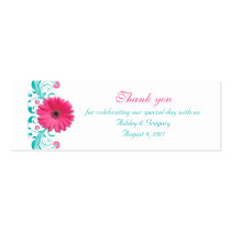 Pink Gerbera Daisy Special Occasion Favour Tags