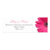 Pink Gerbera Daisy Special Occasion Favour Tags