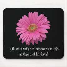 Pink Gerbera Daisy To Love and Be Loved Mousepad