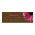 Pink Gerbera Daisy Wedding Favour Tag business cards
