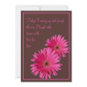 Pink Gerbera Daisy Wedding Invitation