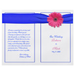 Pink Gerbera Daisy Wedding Program flyers