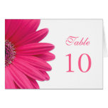 Pink Gerbera Daisy Wedding Table Card
